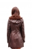 Женский кожаный кардиган коричневого цвета crocco  glp-a-603